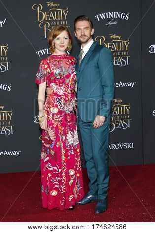 Susie Hariet and Dan Stevens at the Los Angeles premiere of 'Beauty And The Beast' held at the El Capitan Theatre in Hollywood, USA on March 2, 2017.