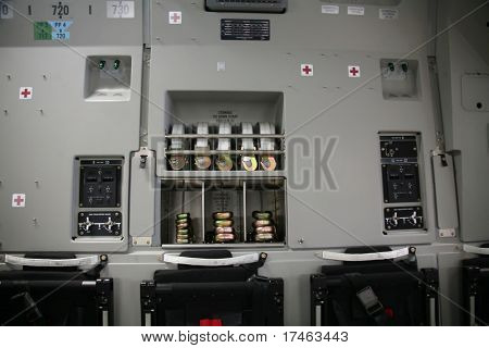 Militære fly C-17 inde i Panel
