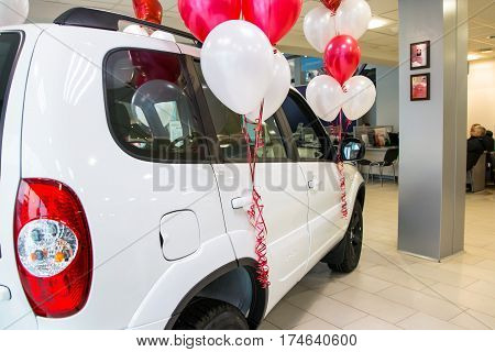 Showroom Of Dealership Chevrolet And Car In It In Kirov City In 2016