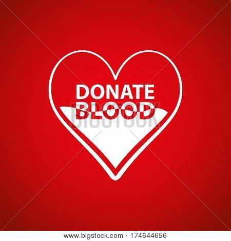 Heart Half Of Blood. Donate Blood Concept. Vector Illustration Eps 10.