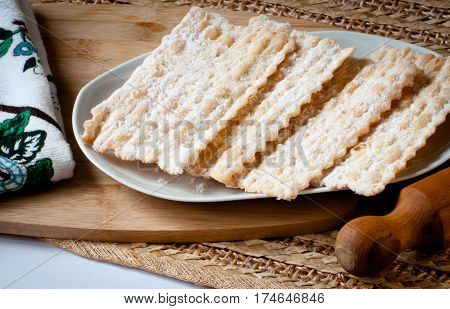 italian bakery product known as bugie typical of Carnival