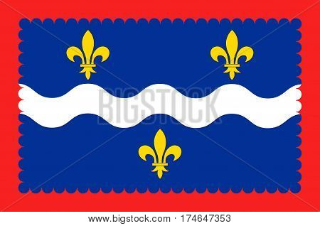 Flag of Indre is a department in the centre of France named after the river Indre
