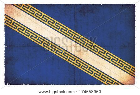 Grunge Flag Of Champagne-ardennen (france)