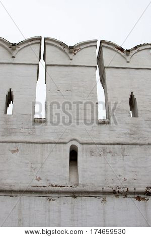 Part Of Wall Novodevichy Convent In Moscow