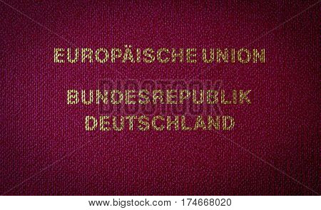 Text from german passport (European Union Federal Republic of Germany)