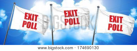 exit poll, 3D rendering, triple flags