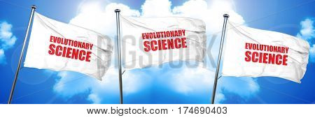 evolutionary science, 3D rendering, triple flags