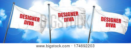 designer diva, 3D rendering, triple flags