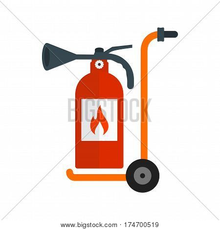 Moveable, extinguisher, firefighter icon vector image. Can also be used for firefighting. Suitable for use on web apps, mobile apps and print media.
