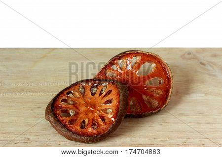 Dry bael fruit for juice is good for health