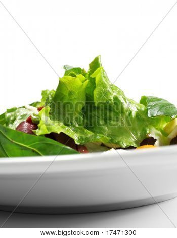 Frischer Salat, Isolated on White Background