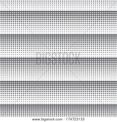 Vector seamless pattern. Abstract halftone background. Modern stylish texture. Repeating grid with dots and dotted lines of the different size. Gradation from bigger to smaller