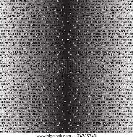 Firewall, Cyber Network Security, Data Encryption, Binary Computer Code Abstract Background. Vector Illustration.