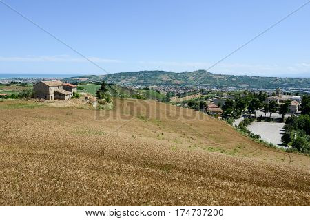 Rural Landscape To The Coast At San Benedetto Del Tronto