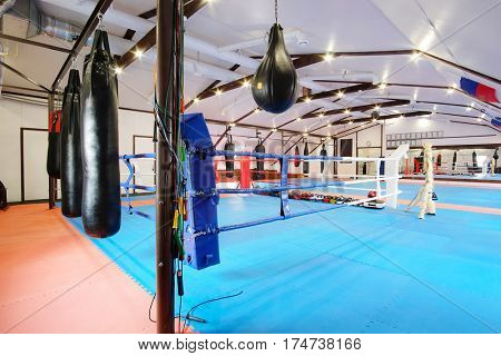 Interior of a boxing hall
