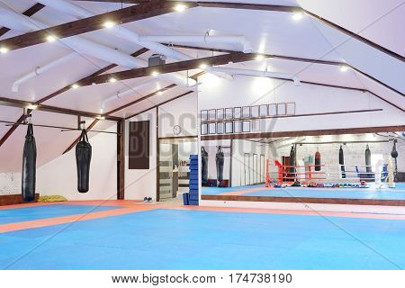 Interior of a boxing hall