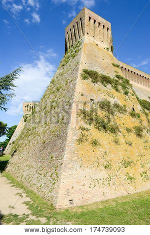 Castle Known As Mastio Cilindrico Della Rocca At Acquaviva Picena