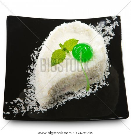 Dessert - Cherry Cake med Coco pulver och mynta
