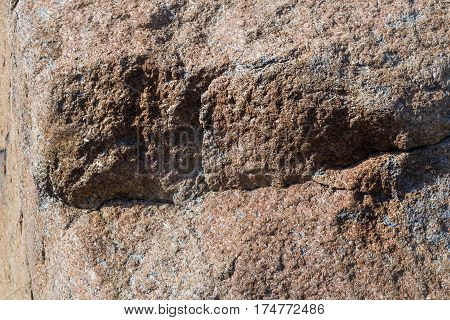 Close Up Of Cracked Rock Fragment