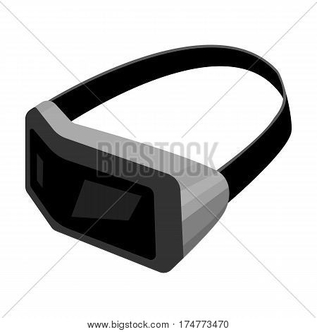 Virtual reality headset icon in cartoon design isolated on white background. Personal computer accessories symbol stock vector illustration.