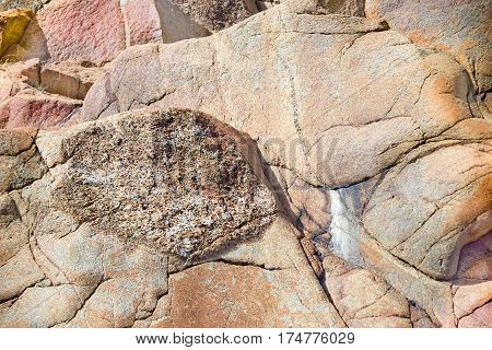 Close Up Of Cracked Rock Fragment