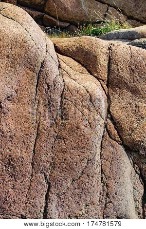 Close Up Of Cracked Rock Fragment