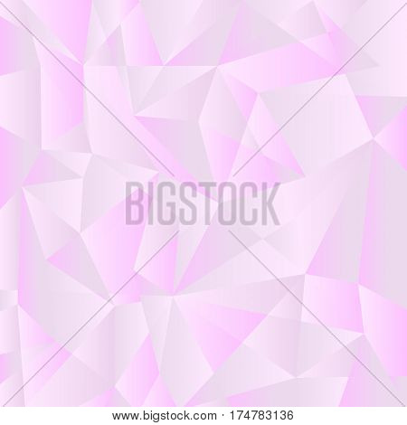 Pale gray and violet gradient low poly background. Geometric polygonal pattern. Abstract vector background