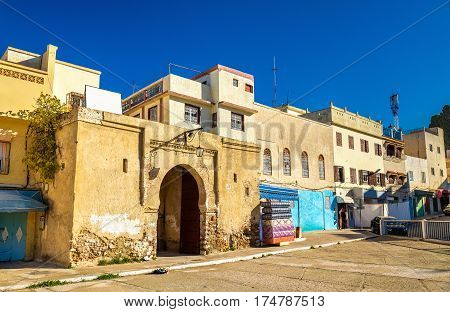 Houses in Moulay Idriss Zerhoun, a town in Morocco
