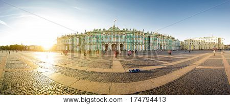 The State Hermitage Museum - one of the largest and most significant art and historical museums in Russia and the world September 14 2016 St. Petersburg Russia.
