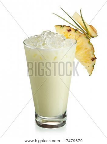 Koktajl alkoholowy - Midori z rumem, Colada, ananas i krem