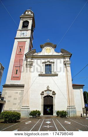 Wall  And Church Tower Bell Sunny   Tradate