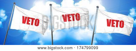 veto, 3D rendering, triple flags