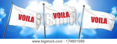 there you go, 3D rendering, triple flags