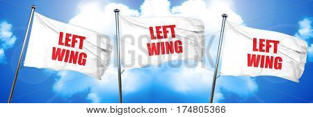 left wing, 3D rendering, triple flags