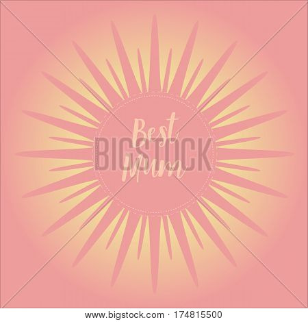 Mest mum lettering. Mothers day greeting card