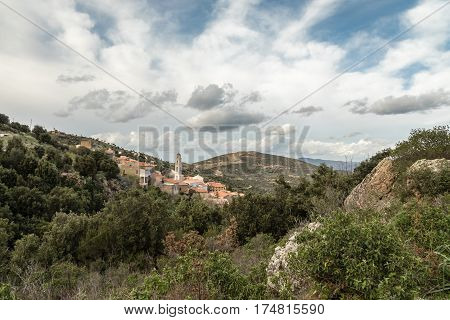 Village Of Palasca In Balagne Region Of Corsica