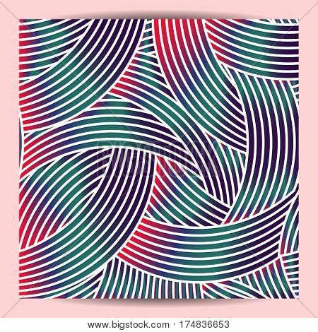 geometric design with crossed arc. beautiful gradient color