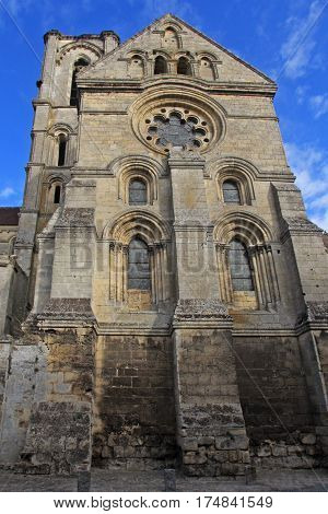 Exterior of the abbey in Laon, France