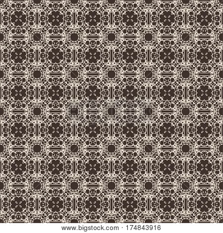 Delicate seamless pattern. Native lace style. Vector background.