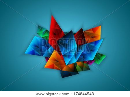 Abstract colorful facet vector, illustration vector, eps 10