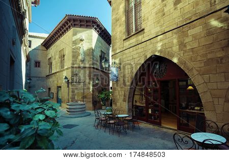 Poble Espanyol in Barcelona, Spain