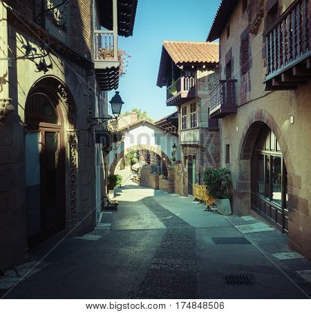 Poble Espanyol in Barcelona, Spain