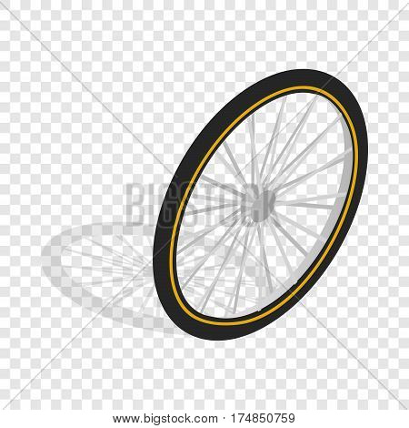 Bicycle whee isometric icon 3d on a transparent background vector illustration