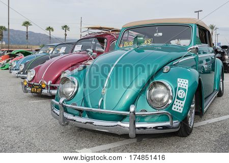 Classic Volkswagen Beetle Cars On Display