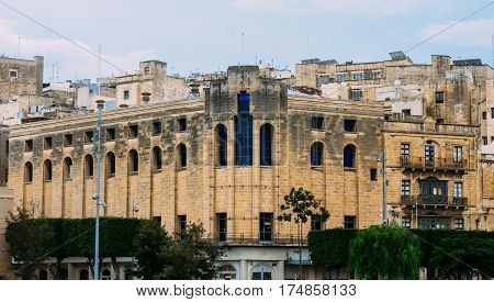 Building in center of Copspicua Malta, Three Cities