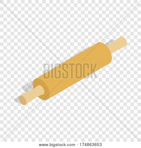 Rolling pin isometric icon 3d on a transparent background vector illustration