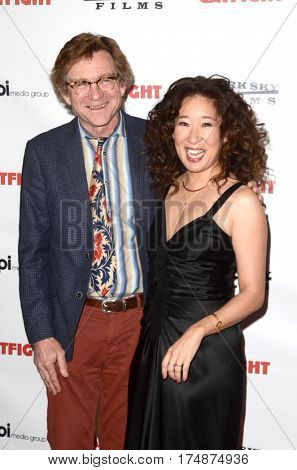 LOS ANGELES - MAR 2:  Jim Turner, Sandra Oh at the 