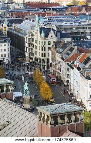 Copenhagen Amagertorv View, Denmark, Editorial
