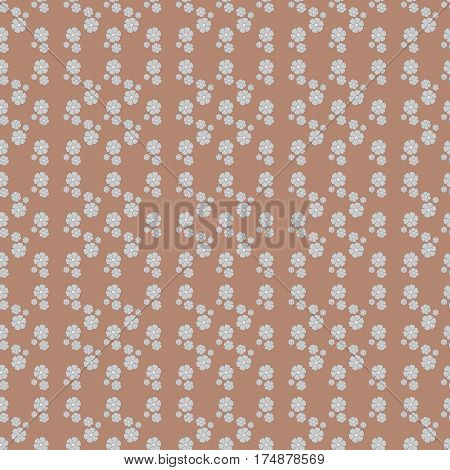 Simple floral pattern. Seamless background. Vector illustration.