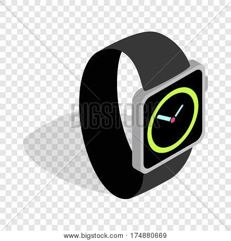 Wristwatch isometric icon 3d on a transparent background vector illustration